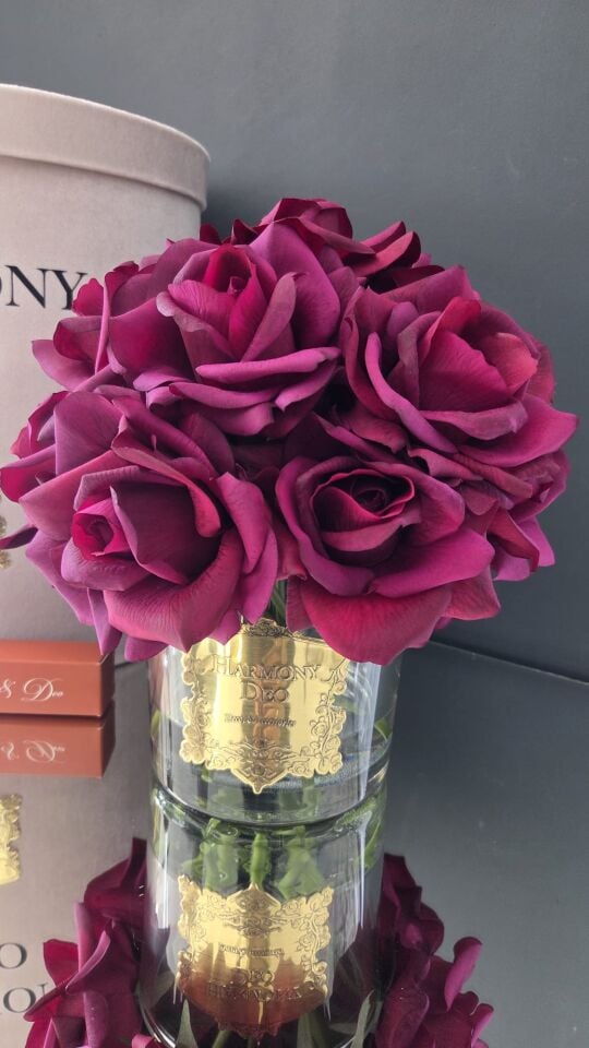 Harmony & Deo Islak Gül Oda Kokusu Bordo 14 Güllü Kutulu Parfümlü