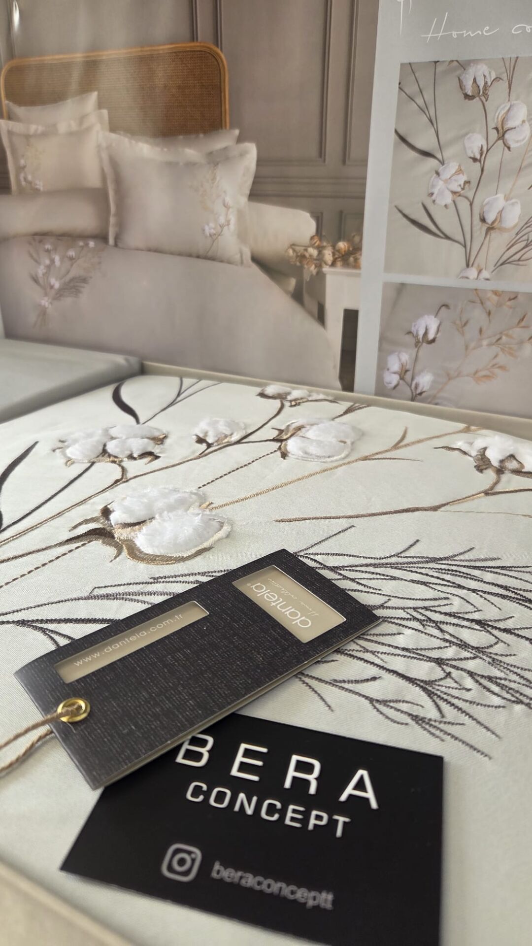 DANTELA Moneda Çift Kişilik Nakışlı Nevresim Takımı - Mint