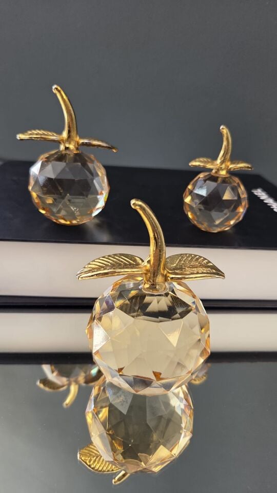 Bera Concept 3'lü Kristal Elma Obje Bal