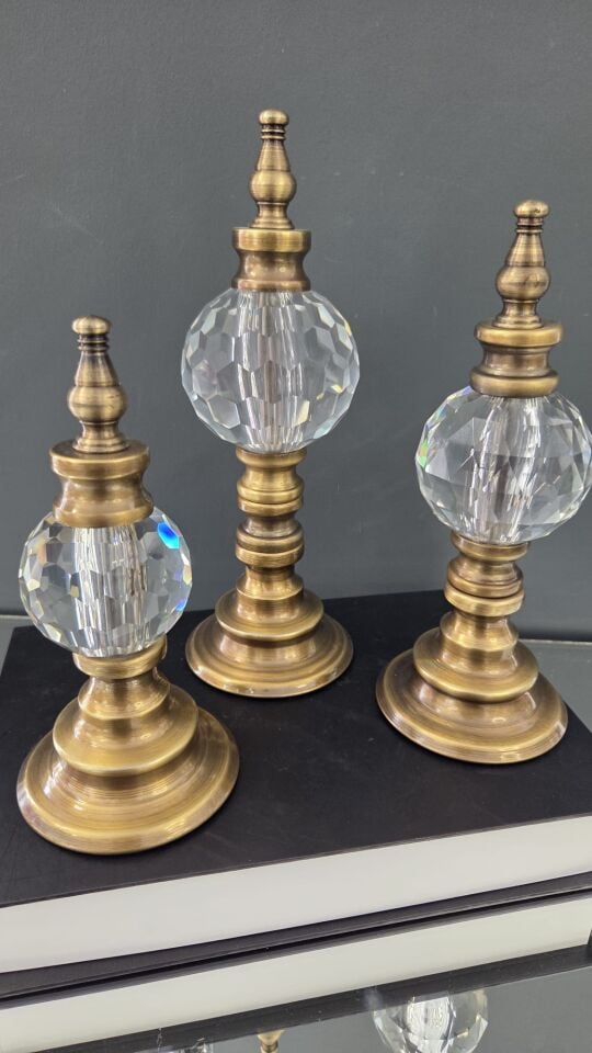 Bera 3'lü Kristal Dekoratif Alem ŞEFAF ESKİTME