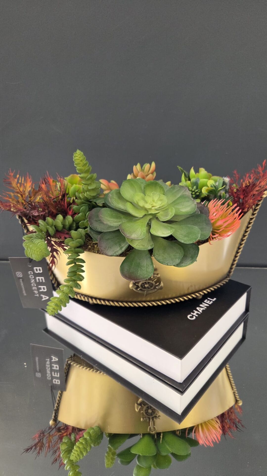 Bera Eskitme Gondol Saksı Sukulent Aranjman