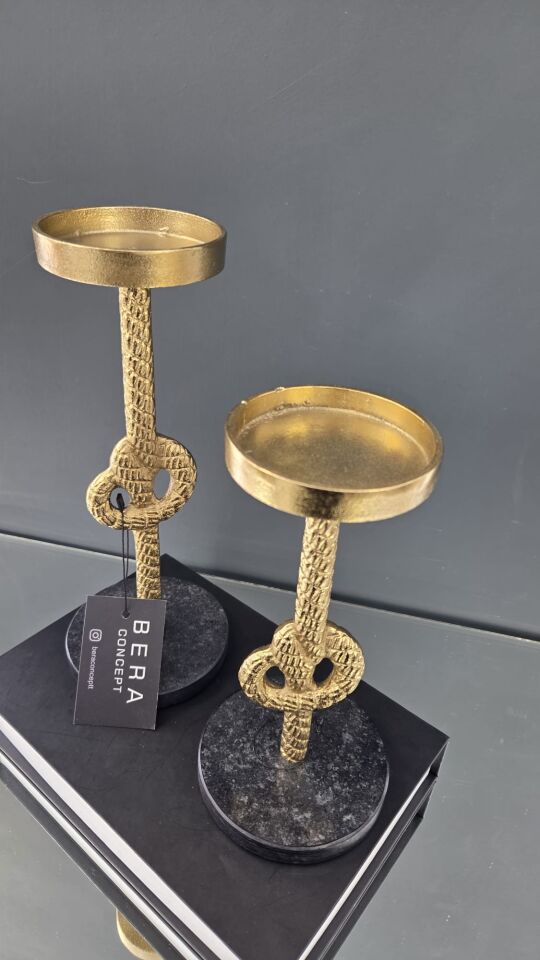 Bera 2'li Döküm Eskitme Halat Şamdan