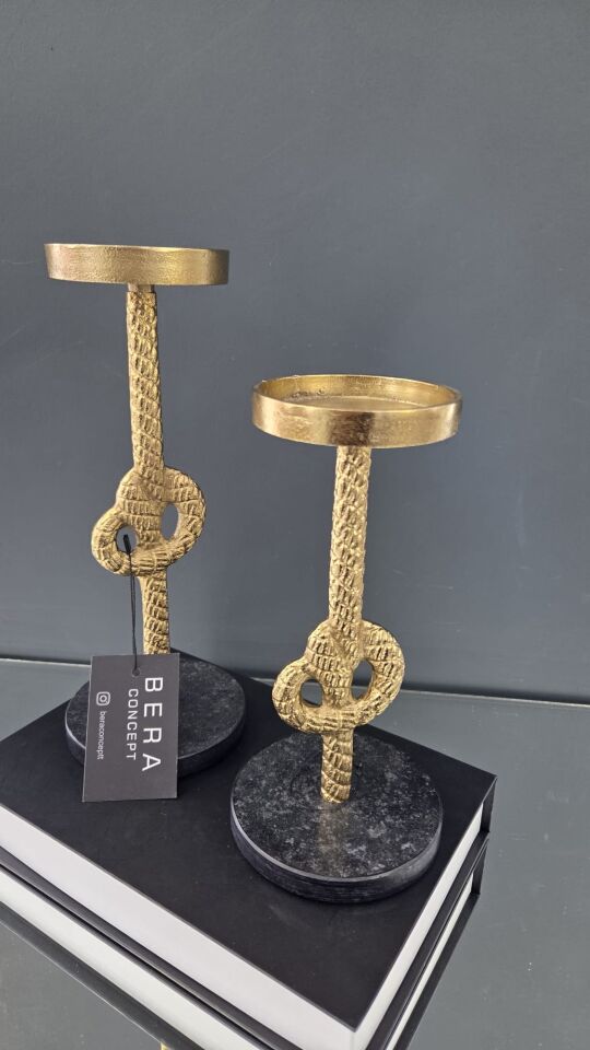 Bera 2'li Döküm Eskitme Halat Şamdan