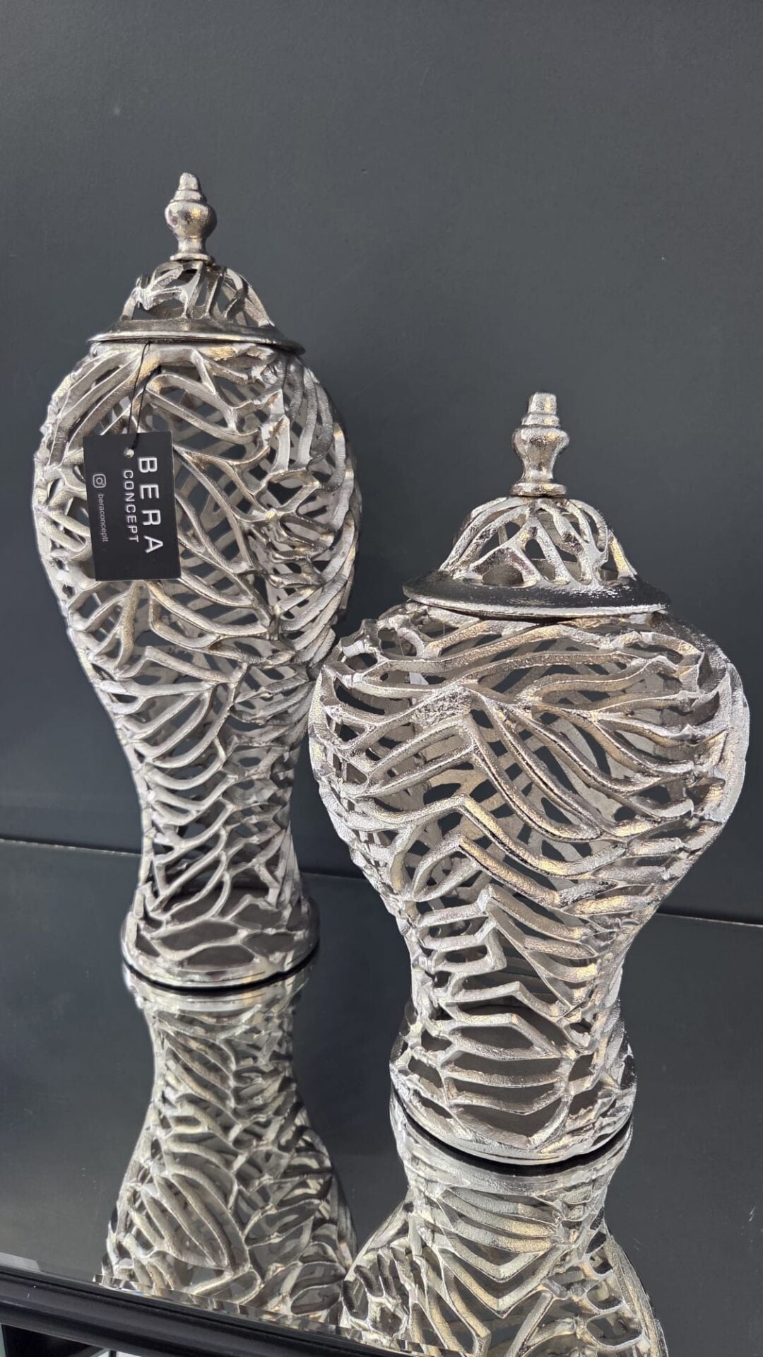 Bera İthal 2'li Gümüş Döküm Küp