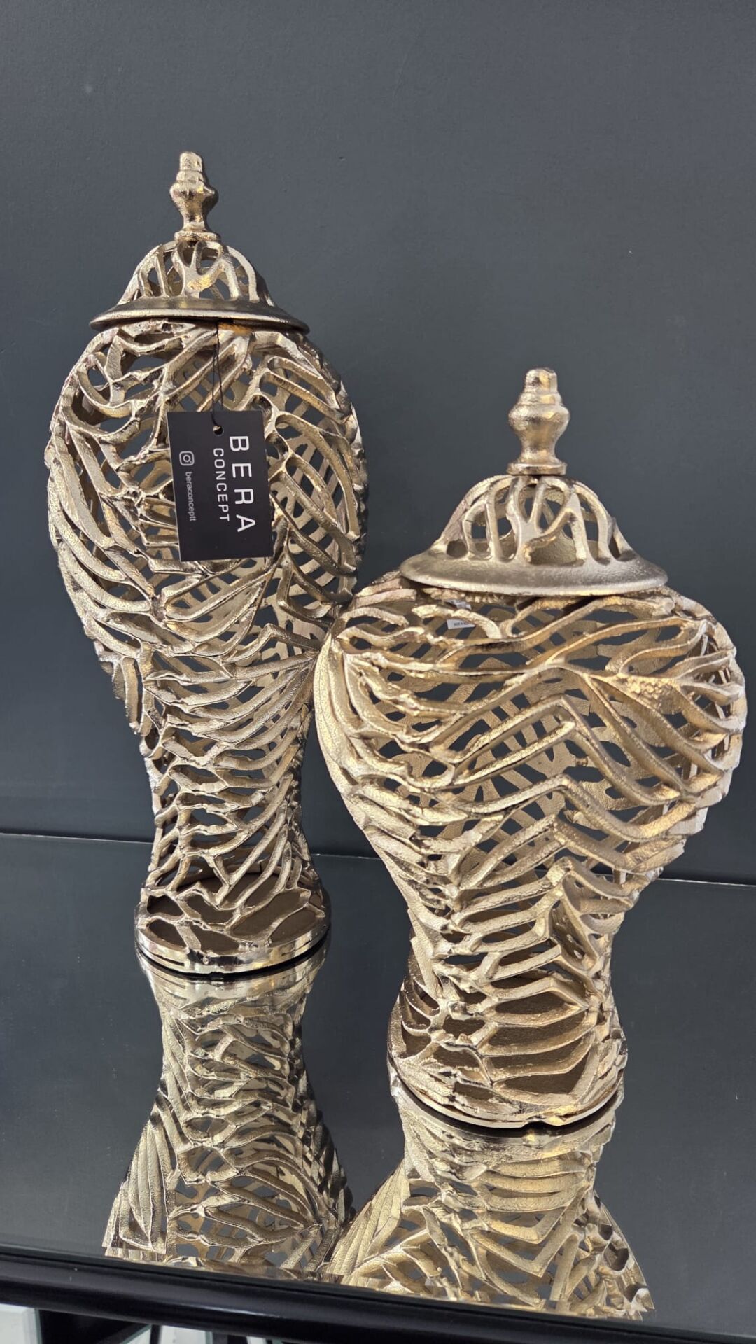 Bera İthal 2'li Gold Döküm Küp