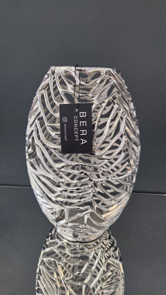 Bera İthal 2'li Gümüş Döküm Vazo