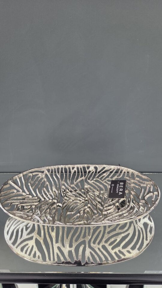 Bera İthal Gümüş Döküm Oval Tabak