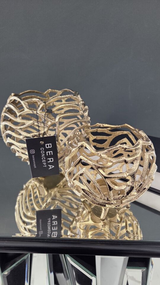 Bera İthal Gold  Döküm 2'li Top Mumluk