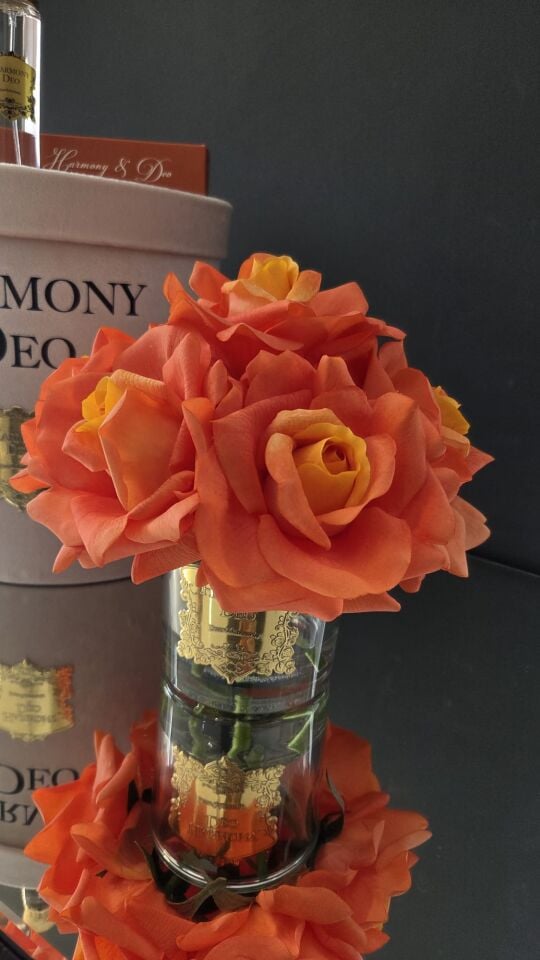 Harmony & Deo Islak Gül Oda Kokusu Turuncu 7 Güllü Kutulu Parfümlü