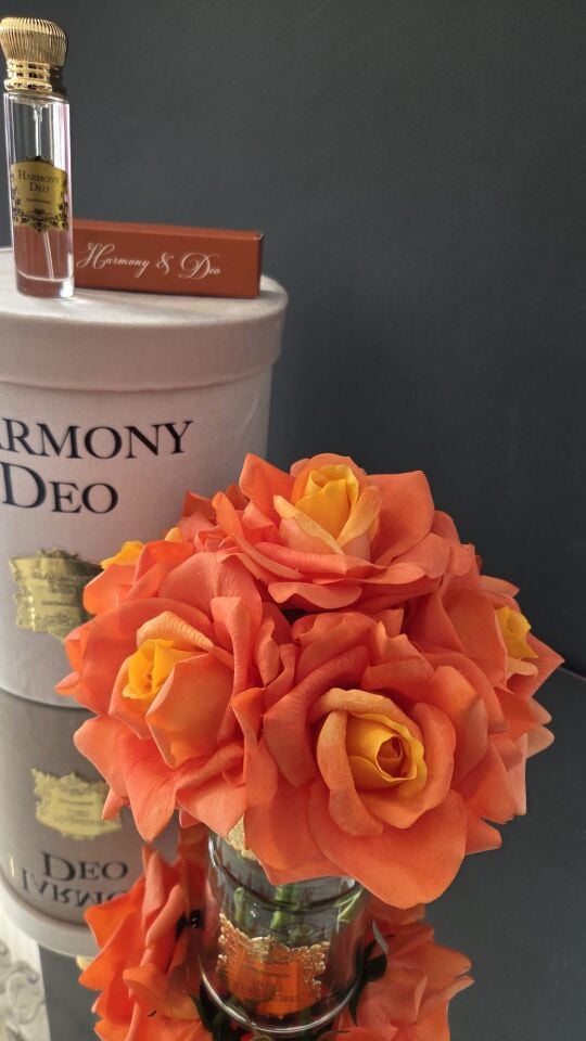 Harmony & Deo Islak Gül Oda Kokusu Turuncu 7 Güllü Kutulu Parfümlü