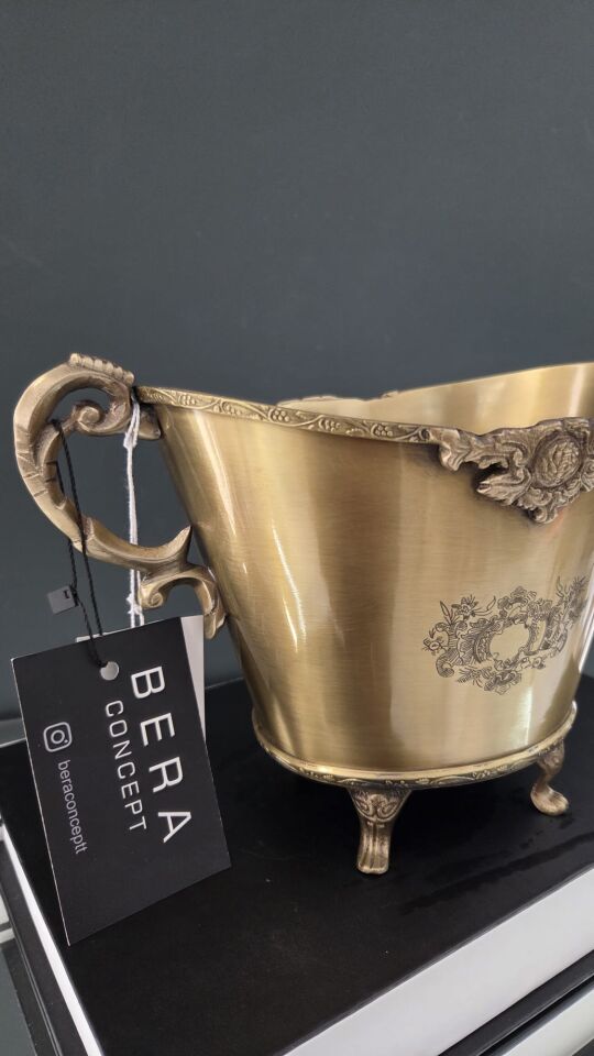 Bera Pirinç Mini Saksı