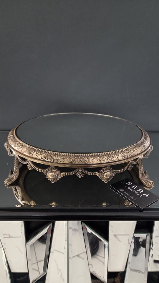 Bera Aynalı Pirinç Jardinyer