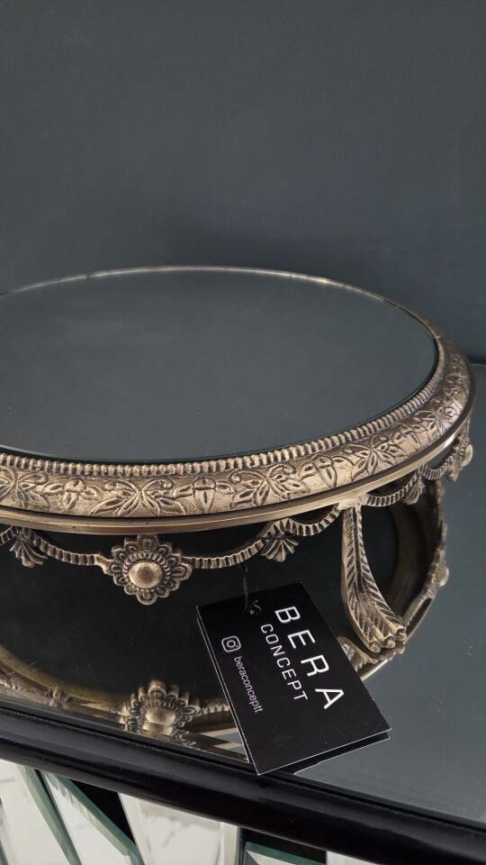 Bera Aynalı Pirinç Jardinyer