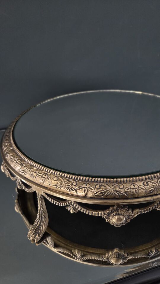 Bera Aynalı Pirinç Jardinyer