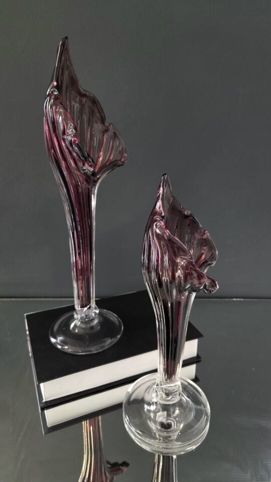 Bera 2'li Cam Zambak Şamdan Gül Kurusu