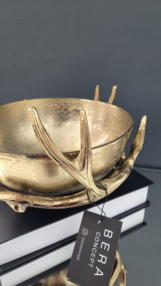 Bera İthal Büyük Boynuz Saksı Gold
