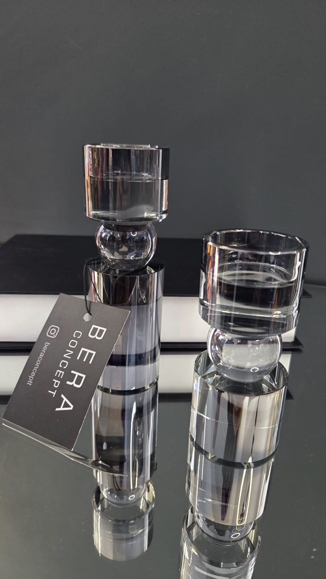 Bera 2'li İthal Kristal Mumluk FÜME