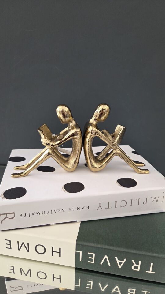 Bera İthal 2'li Döküm Kitap Tutucu GOLD