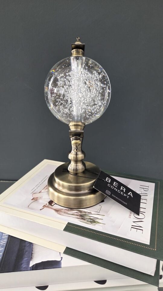 Bera Metal Kristal Dünya Küre ESKİTME