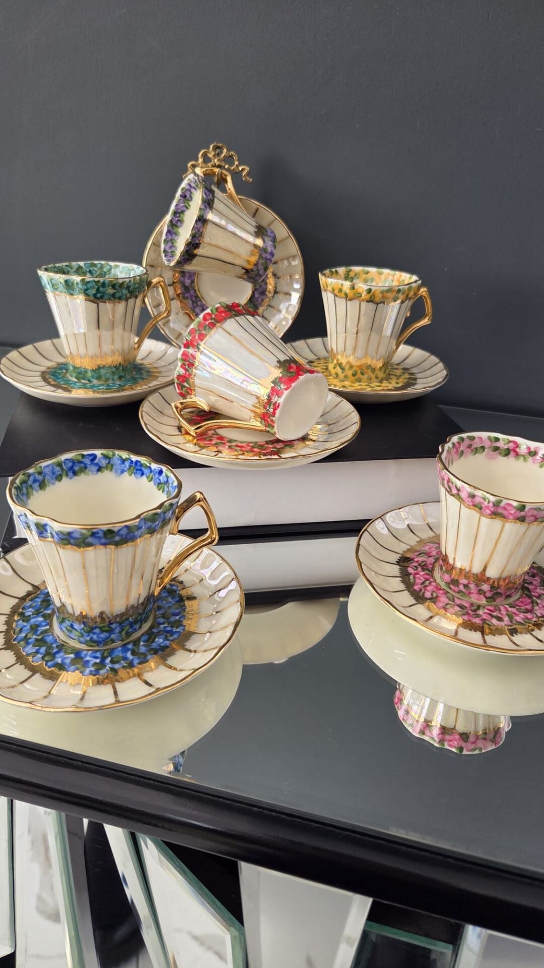 Bera 24 K Altın El Boyama Fincan Takımı