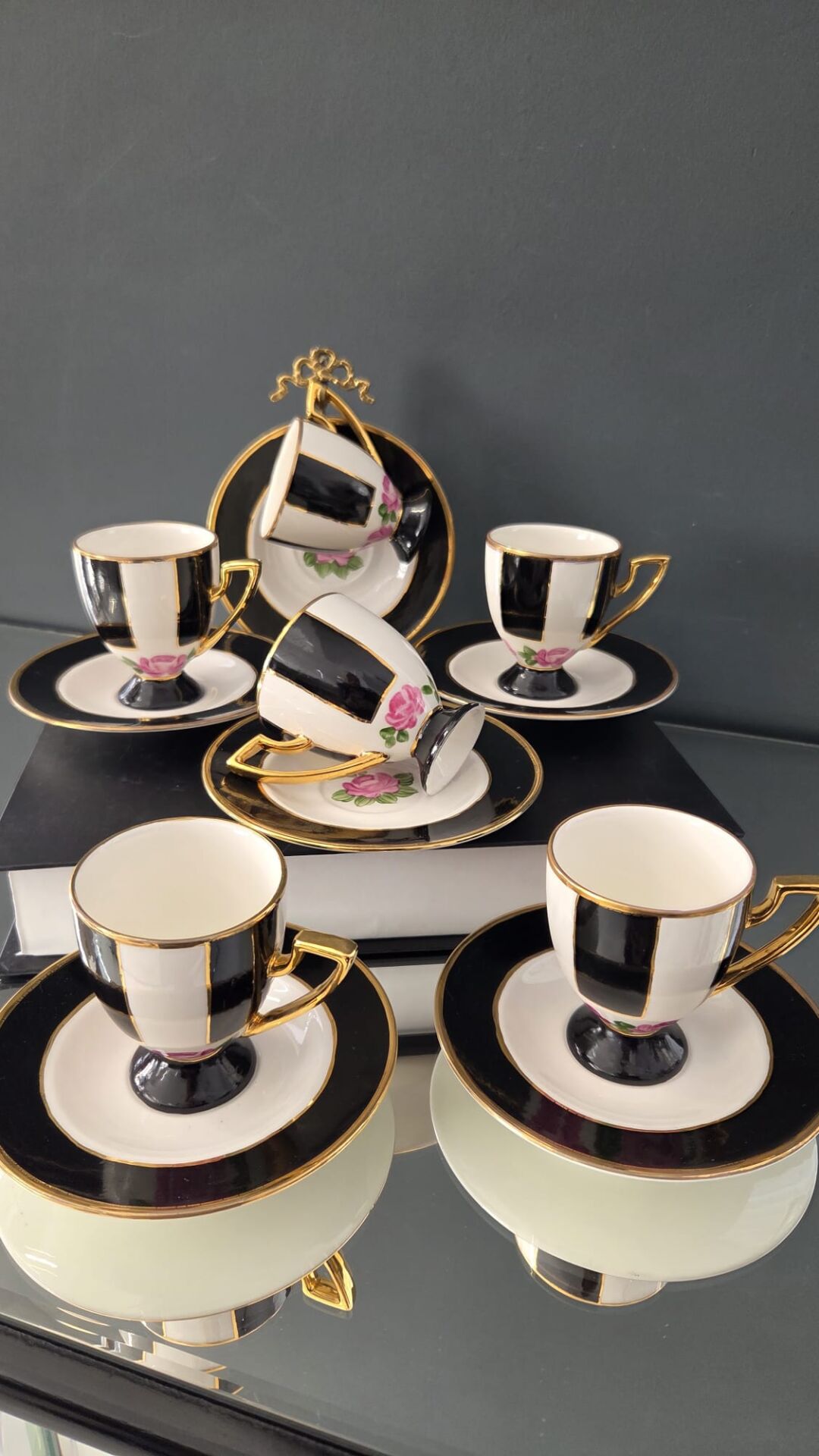 Bera 24 K Altın El Boyama Fincan Takımı