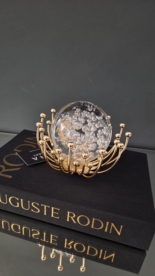 Bera Kristal Tekli Küre Gold