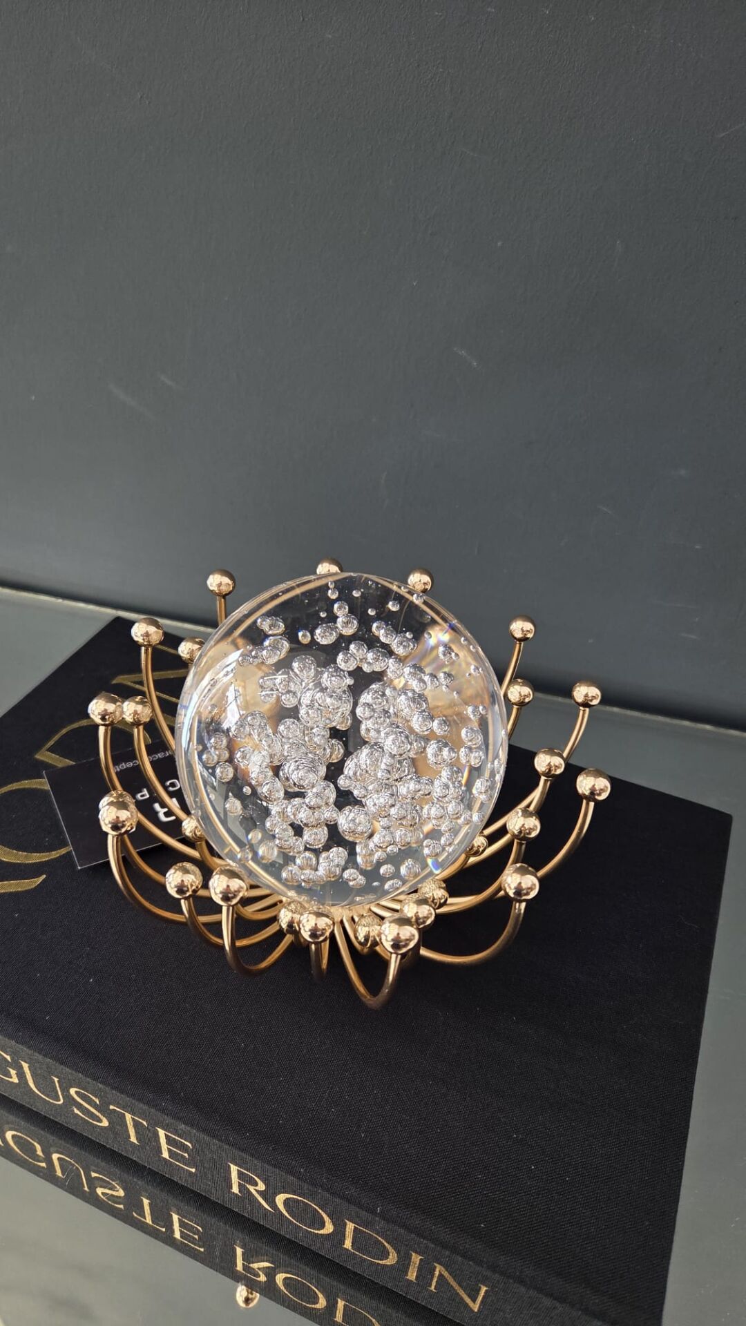 Bera Kristal Tekli Küre Gold