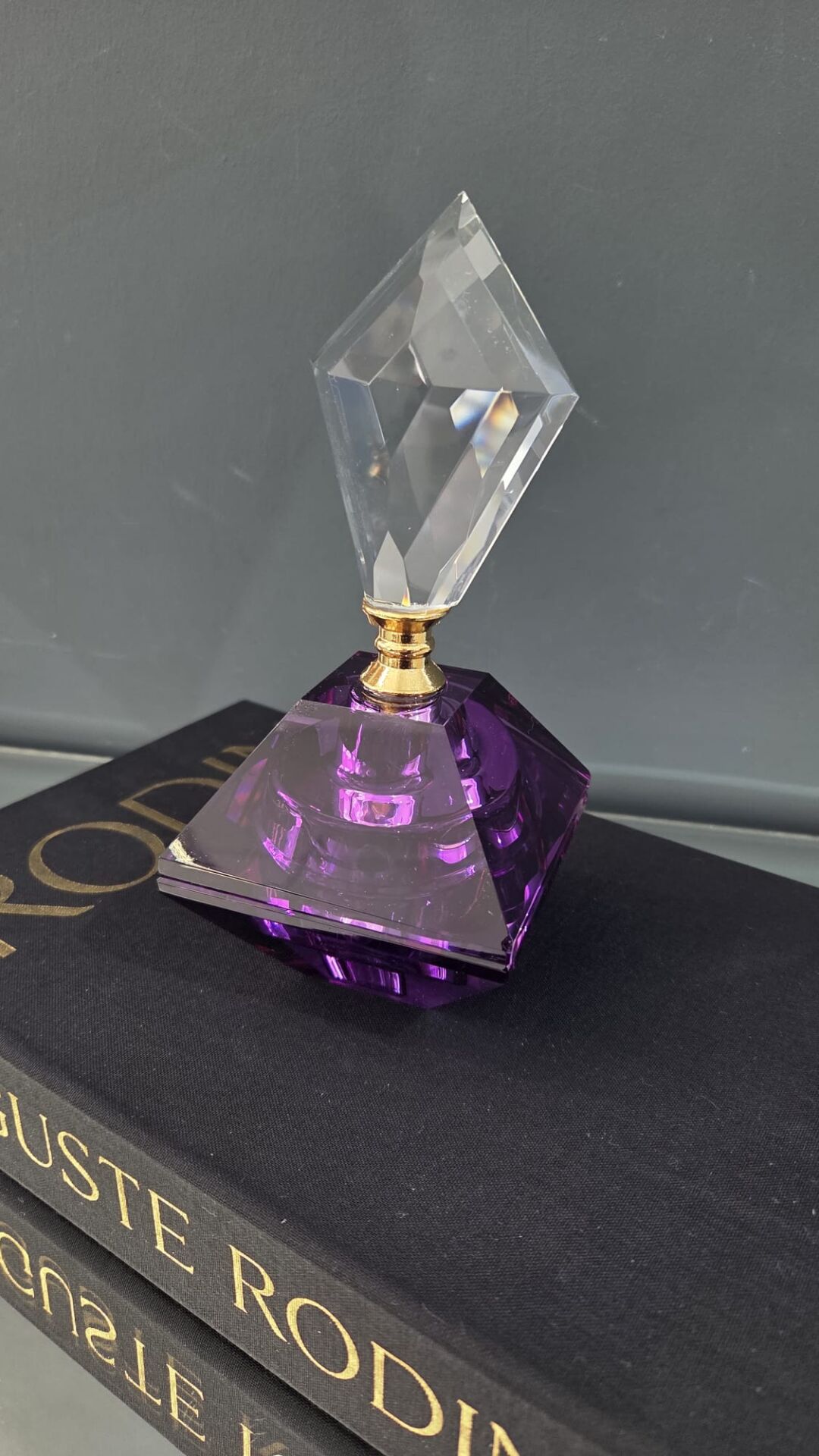 Bera Kristal Dekoratif Parfüm Şişesi Mor