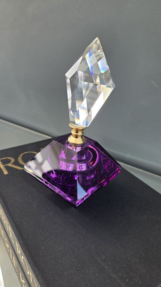 Bera Kristal Dekoratif Parfüm Şişesi Mor