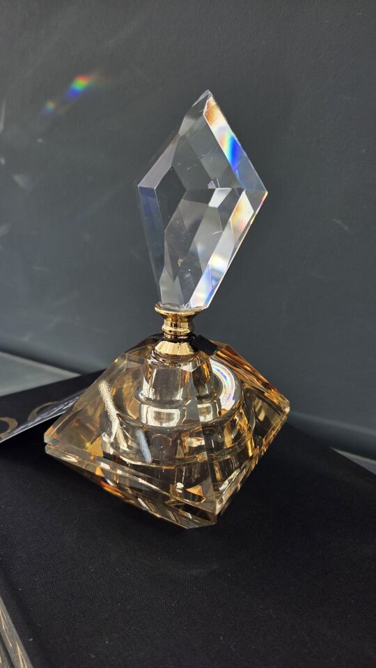 Bera Kristal Dekoratif Parfüm Şişesi Gold