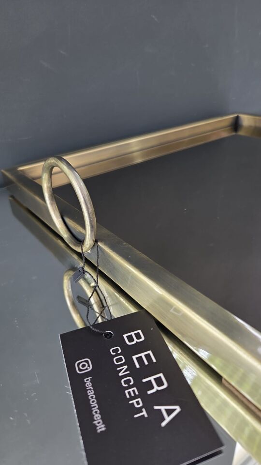 Bera Eskitme Kulplu Dikdörtgen Tepsi