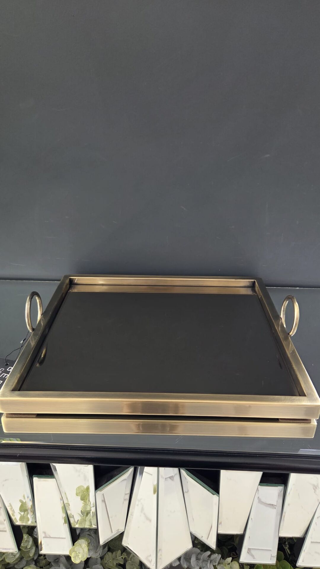 Bera Eskitme Kulplu Dikdörtgen Tepsi