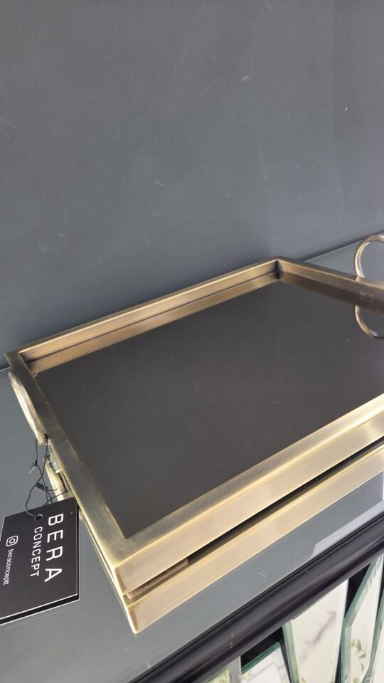 Bera Eskitme Kulplu Dikdörtgen Tepsi