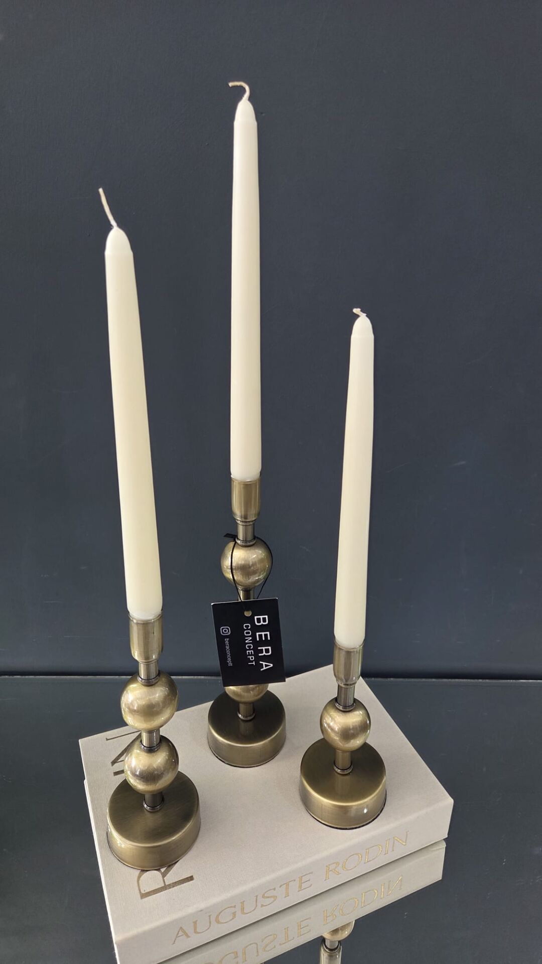 Bera Eskitme 3lü Şamdan Set