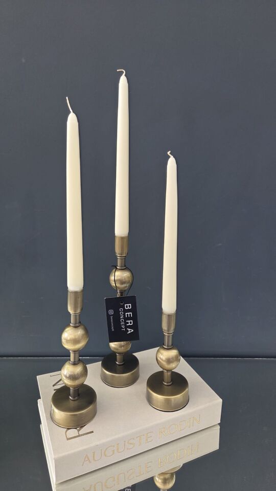 Bera Eskitme 3lü Şamdan Set