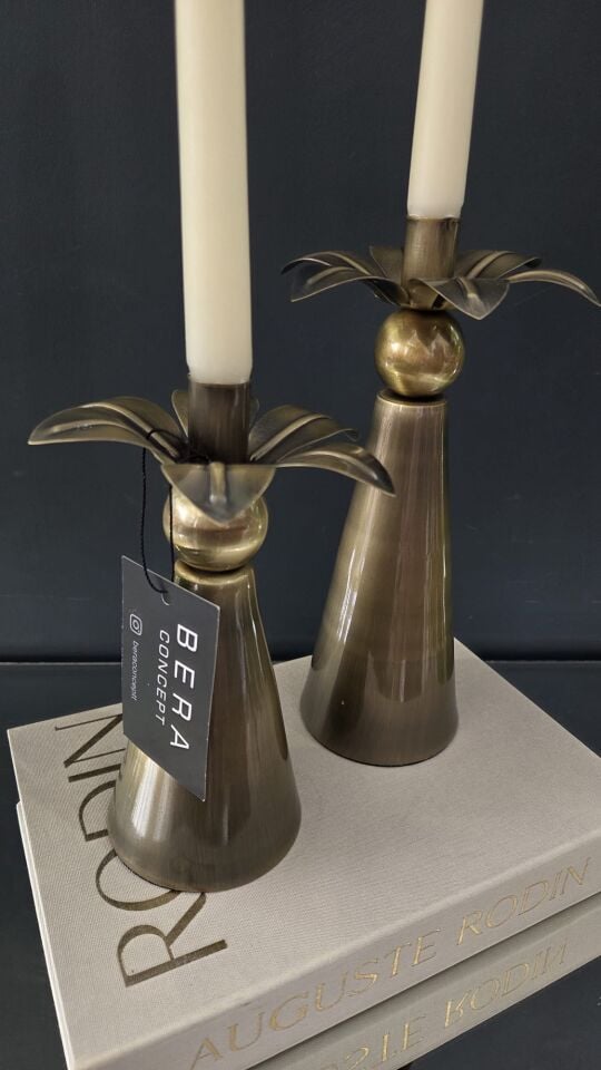 Bera Eskitme 2li Palmiye Şamdan