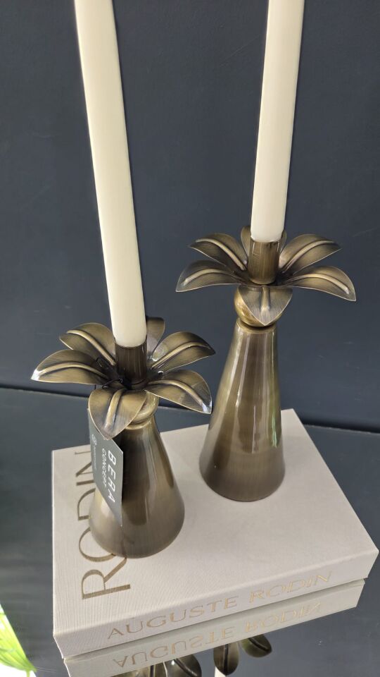 Bera Eskitme 2li Palmiye Şamdan