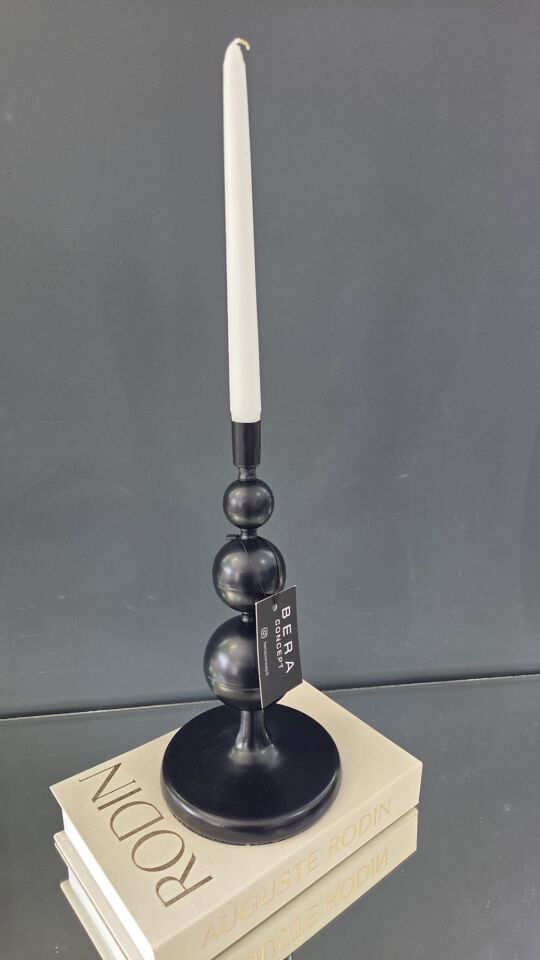 Bera Siyah Tekli Şamdan