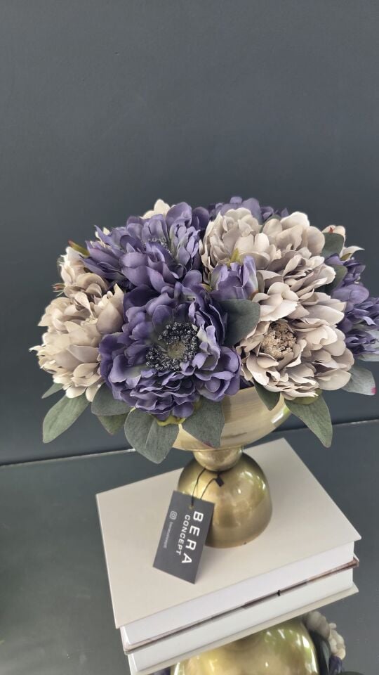 Bera Eskitme Saksı Çiçek Aranjmanı