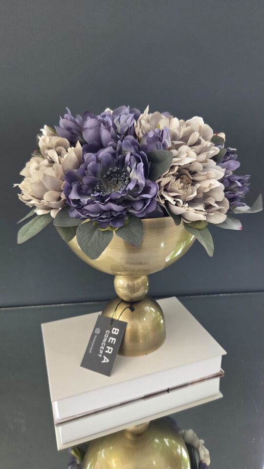 Bera Eskitme Saksı Çiçek Aranjmanı