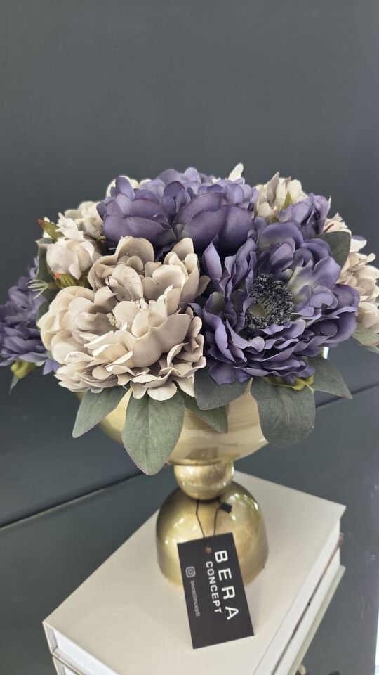 Bera Eskitme Saksı Çiçek Aranjmanı