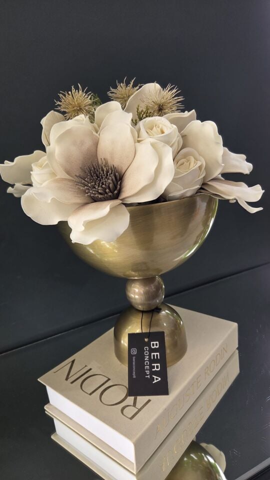 Bera Eskitme Saksı Çiçek Aranjmanı