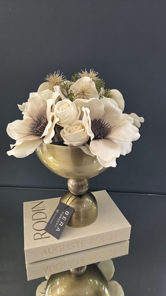 Bera Eskitme Saksı Çiçek Aranjmanı