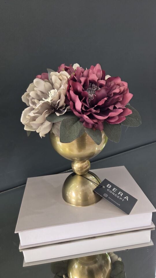 Bera Eskitme Saksı Çiçek Aranjmanı