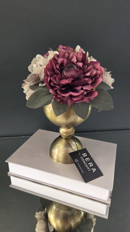 Bera Eskitme Saksı Çiçek Aranjmanı