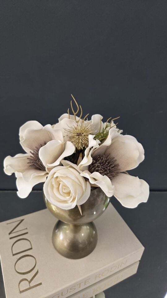 Bera Eskitme Saksı Çiçek Aranjmanı