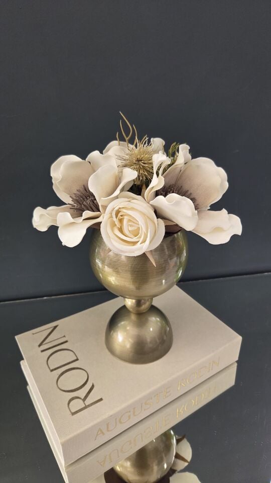 Bera Eskitme Saksı Çiçek Aranjmanı