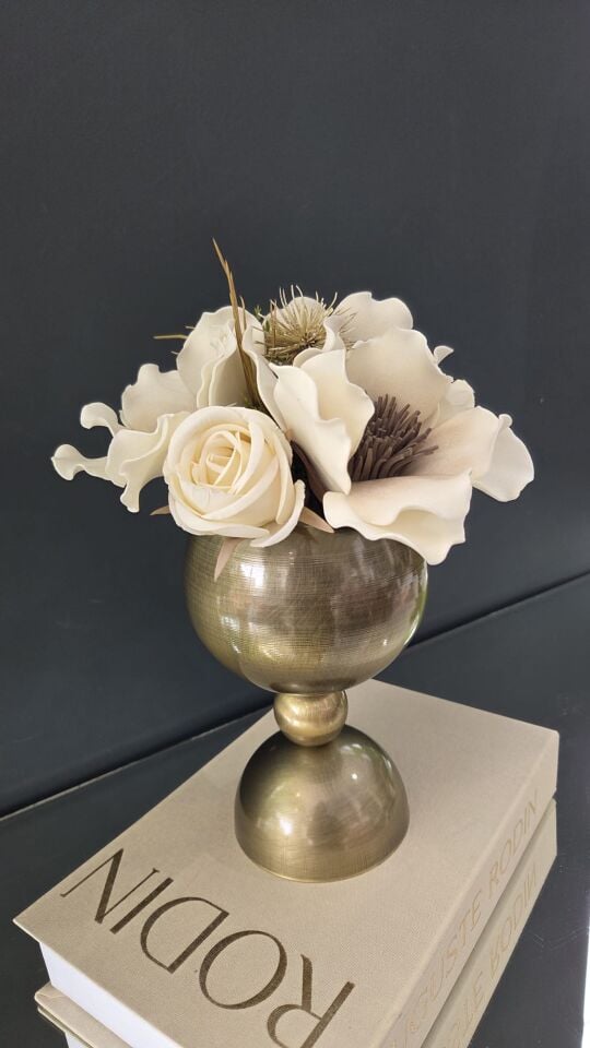 Bera Eskitme Saksı Çiçek Aranjmanı